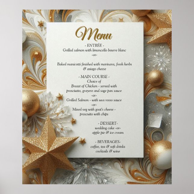 Póster Capturar escena Art Winter y cristales de nieve y  (Frente)