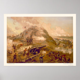 Póster Capture of Fort Fisher by L. Prang & Company 1887