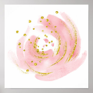 Póster Capullo de Rosa Rosa