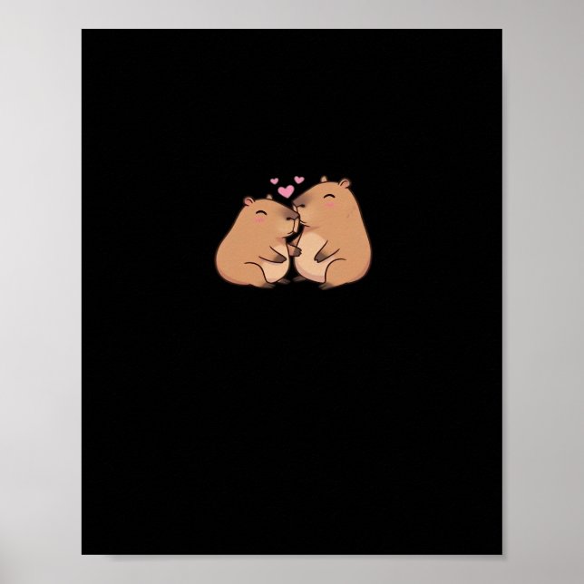 Póster Capy Better Together Cute Animal Design  (Frente)