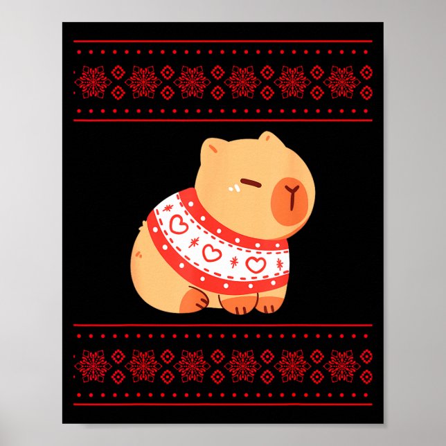 Póster Capybara Christmas Sweater  (Frente)