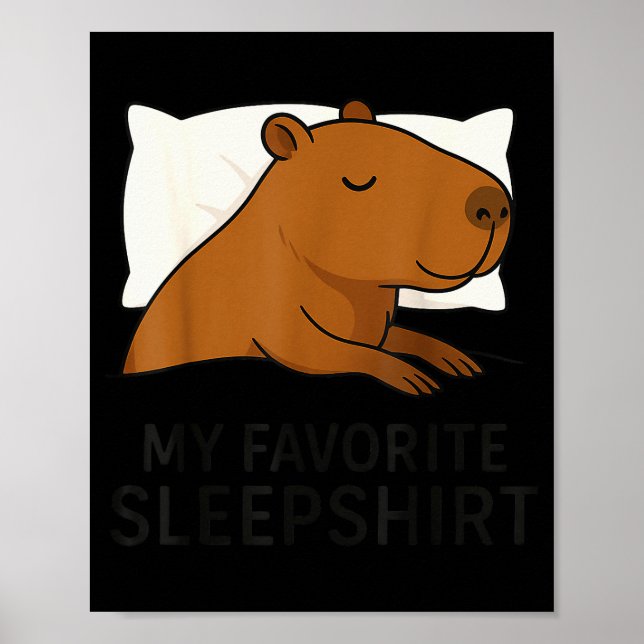 Póster Capybara Favorite Sleepshirt Sleeng Pajamas Boys G (Frente)