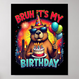 Póster Capybara Kaiju Fiesta de cumpleaños Monster Capyzi