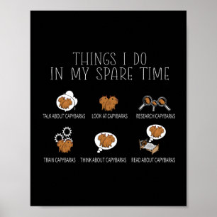 Póster Capybara Lover Art Kids Funny Capybara