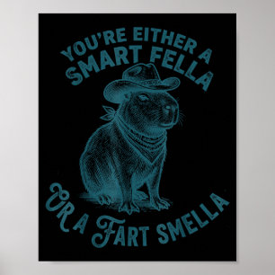 Póster Capybara Tipo Inteligente Pedo Hedor Chistoso Vaqu
