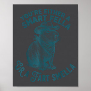 Póster Capybara Tipo Inteligente Pedo Hedor Chistoso Vaqu