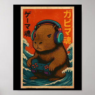 Póster Capyra Videojuegos Divertidos Capyra Jugadores Niñ
