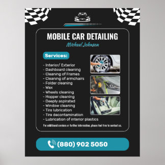 Póster Car Wash Auto Detailing