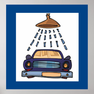 Póster Car Wash Sign