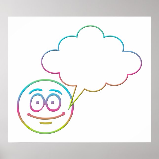 Póster Cara #1 con burbuja de voz (Frente)