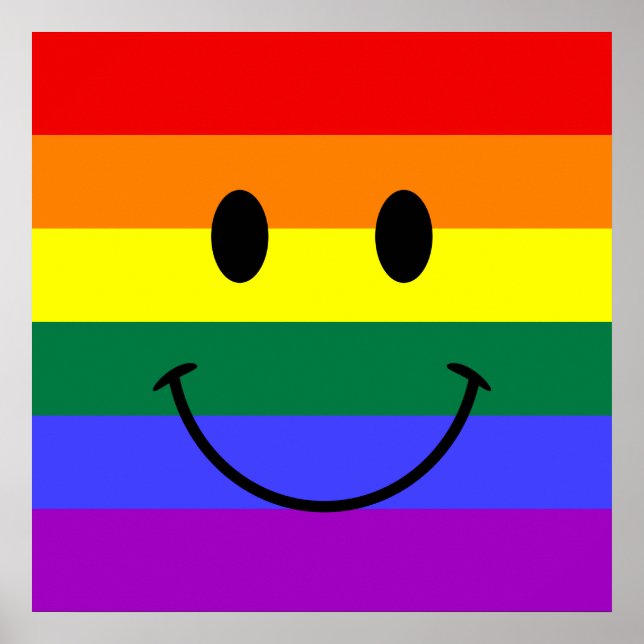 Póster Cara arco iris (Frente)