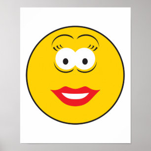 Póster Cara Chica de lápiz labial