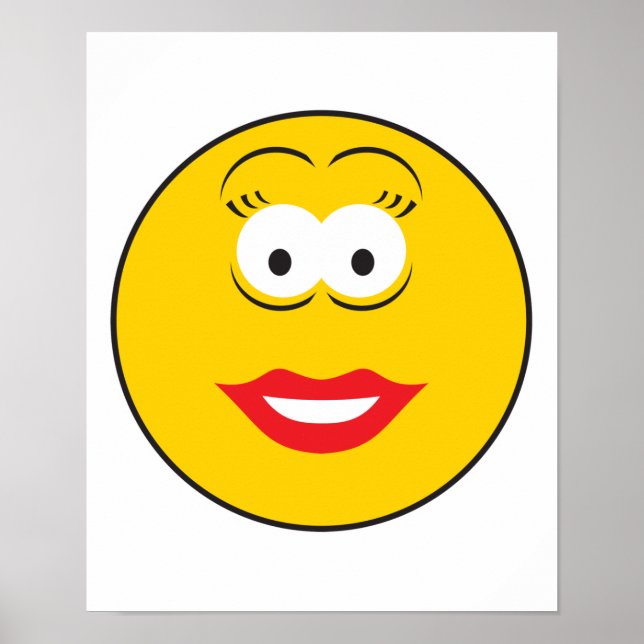 Póster Cara Chica de lápiz labial (Frente)