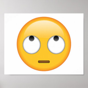 Póster Cara con ojos rollos - Emoji