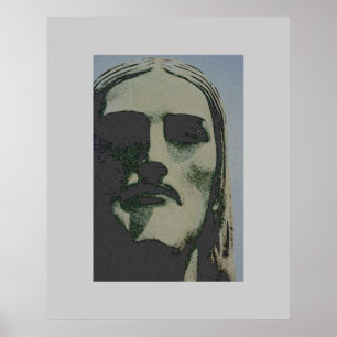 Póster Cara Cristo Redentor - Ciudad RJ