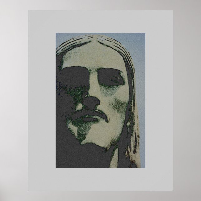 Póster Cara Cristo Redentor - Ciudad RJ (Frente)