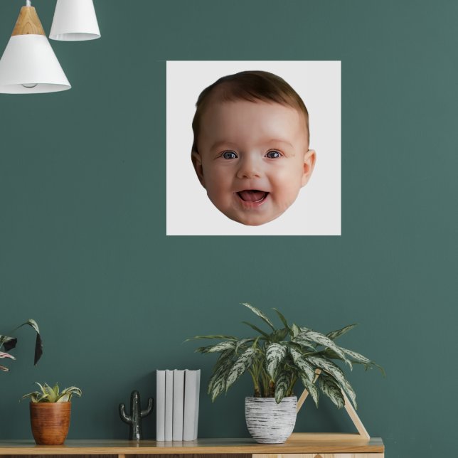 Póster Cara de bebé personalizada, foto divertida persona (Salón 1)