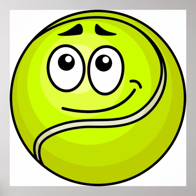 Póster Cara de bolas de tenis (Frente)