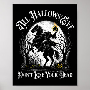 Póster Cara de calabaza de jinete sin cabeza