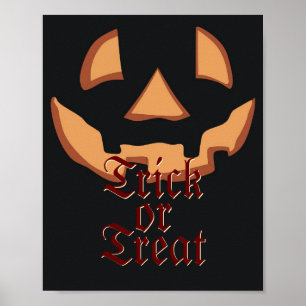 Póster Cara de calabaza para Halloween