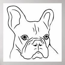 Cara de Frenchie Dibujada a Mano 