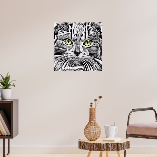 Póster Cara de gato (Salón 3)