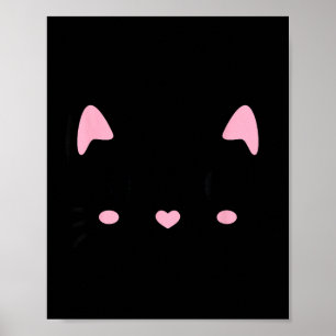 Póster Cara de gato gatito gatos lindos amantes sonríen h