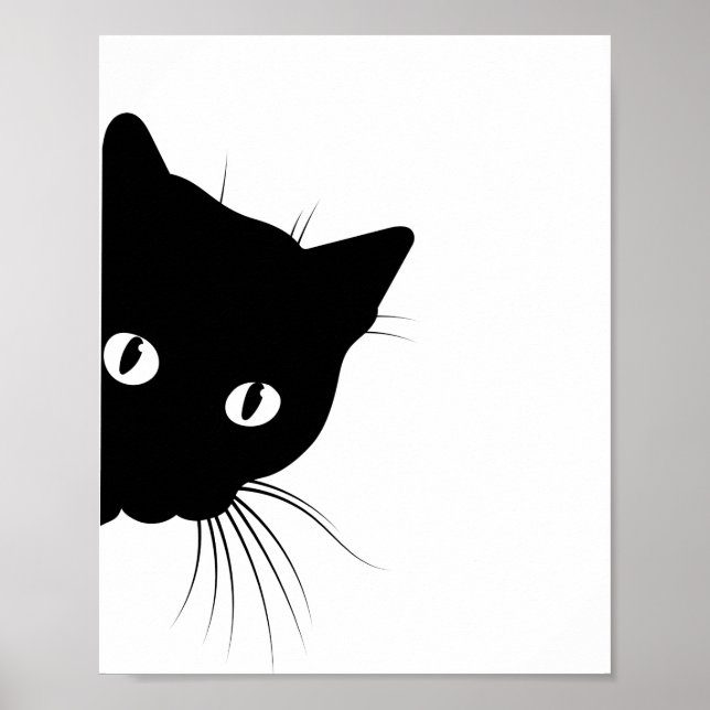 Póster Cara de gato negro (Frente)