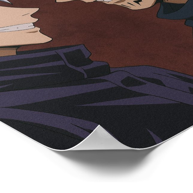 Póster Cara de Gojo Satoru y Ryoman Sukuna (Esquina)