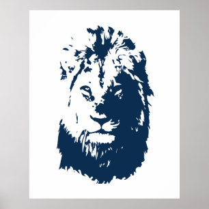 Póster Cara de león