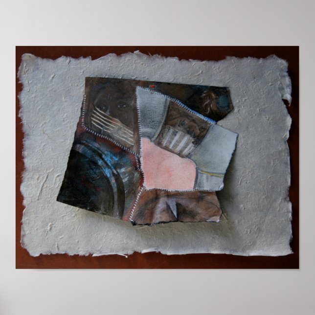 Póster Cara de mujer, arañazos, lágrimas Collage - Poster (Frente)