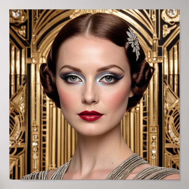 Póster Cara de mujer hermosa (Frente)