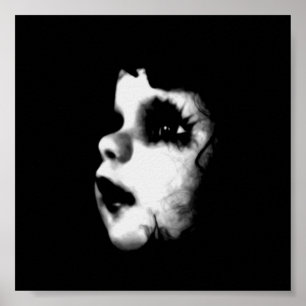 Póster Cara de muñeca espeluznante