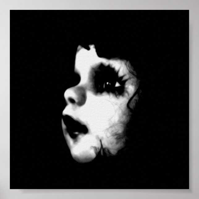 Póster Cara de muñeca espeluznante (Frente)