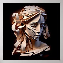 Póster Cara de papel