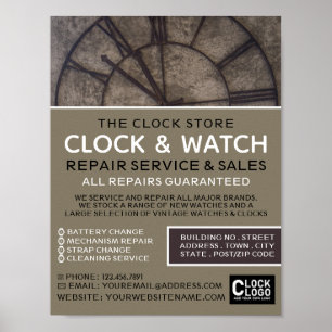 Póster Cara de Reloj Grande, Publicidad Horóloga
