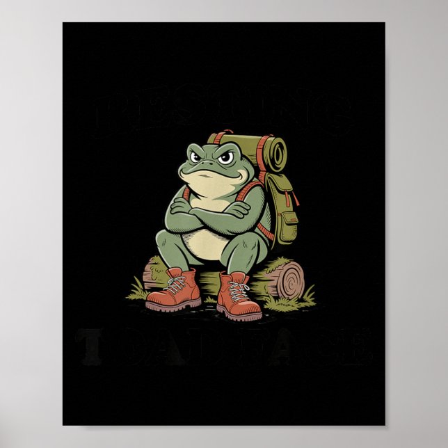 Póster Cara de Sapo Descansando Divertida Cara de Sapo Gr (Frente)