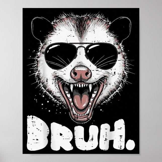 Póster Cara de zarigüeya, hermano, divertido, meme de hum (Frente)