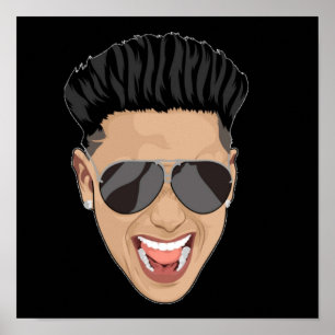 Póster Cara del costado de DJ Pauly D Jersey