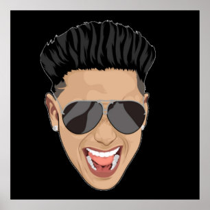 Póster Cara del costado de DJ Pauly D Jersey