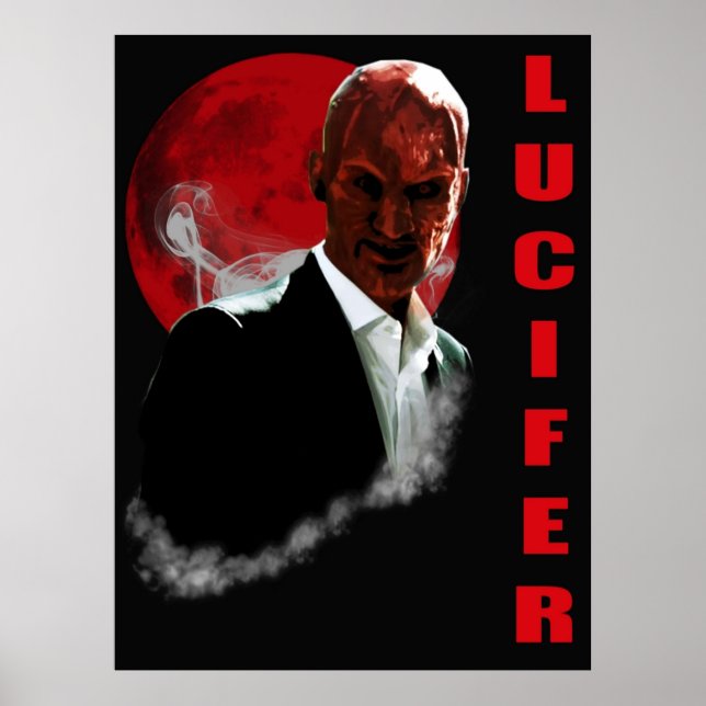 Póster Cara del diablo Lucifer (Frente)