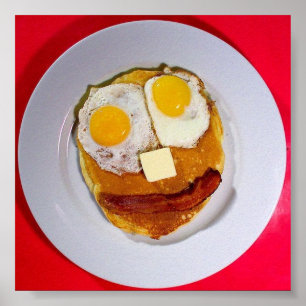 Póster cara divertida de la crepe