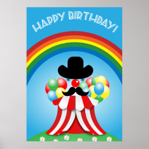 Póster Cara divertida de payaso