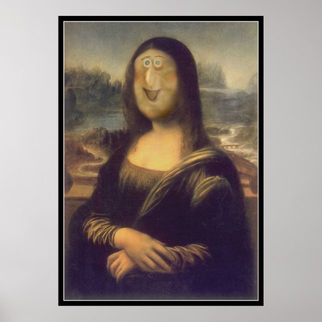 Póster Cara divertida Mona Lisa Laughter (Frente)