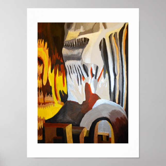 Póster Cara en las rocas (Frente)