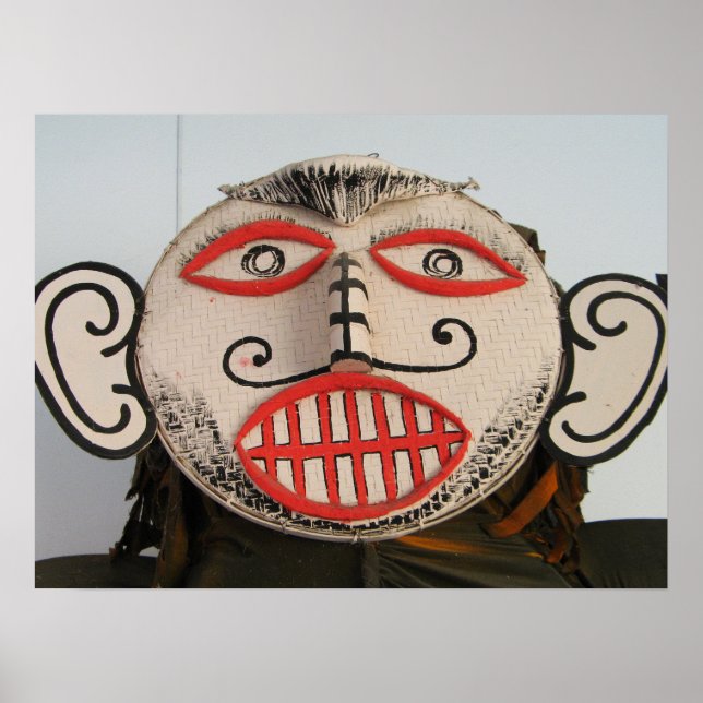 Póster Cara fantasma tailandesa, Festival de la máscara P (Frente)