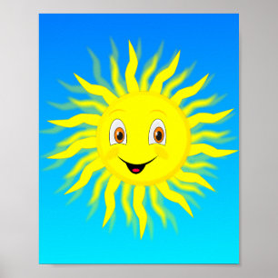 Póster Cara Feliz Sol