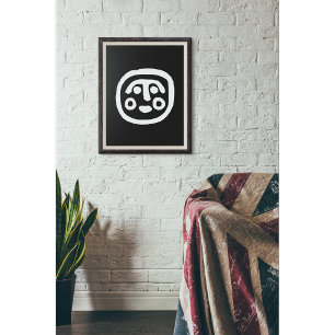 Póster Cara guerrera prehistórica - Antigua tribu