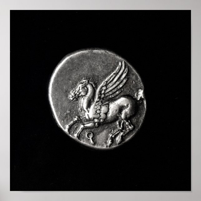 Póster Cara inversa de la moneda que representa Pegasus (Frente)
