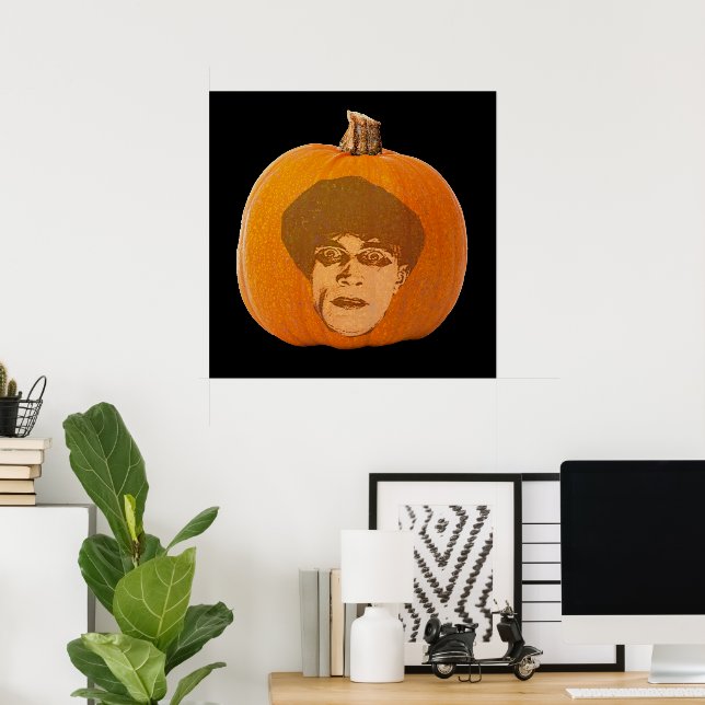 Póster Cara Jack o' Lantern Caligari, calabaza de Hallowe (Oficina en casa)